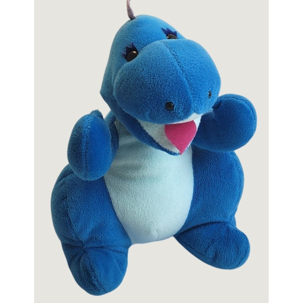Commonwealth Dinosaur Plush Vtg 1991 Stuffed Animal Toy Collectible Blue 12in